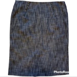 B Ware Byer California Pencil Skirt, Grey.